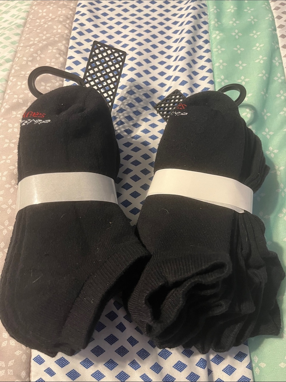 Hanes Black No-Show Athletic Socks - Double Pack